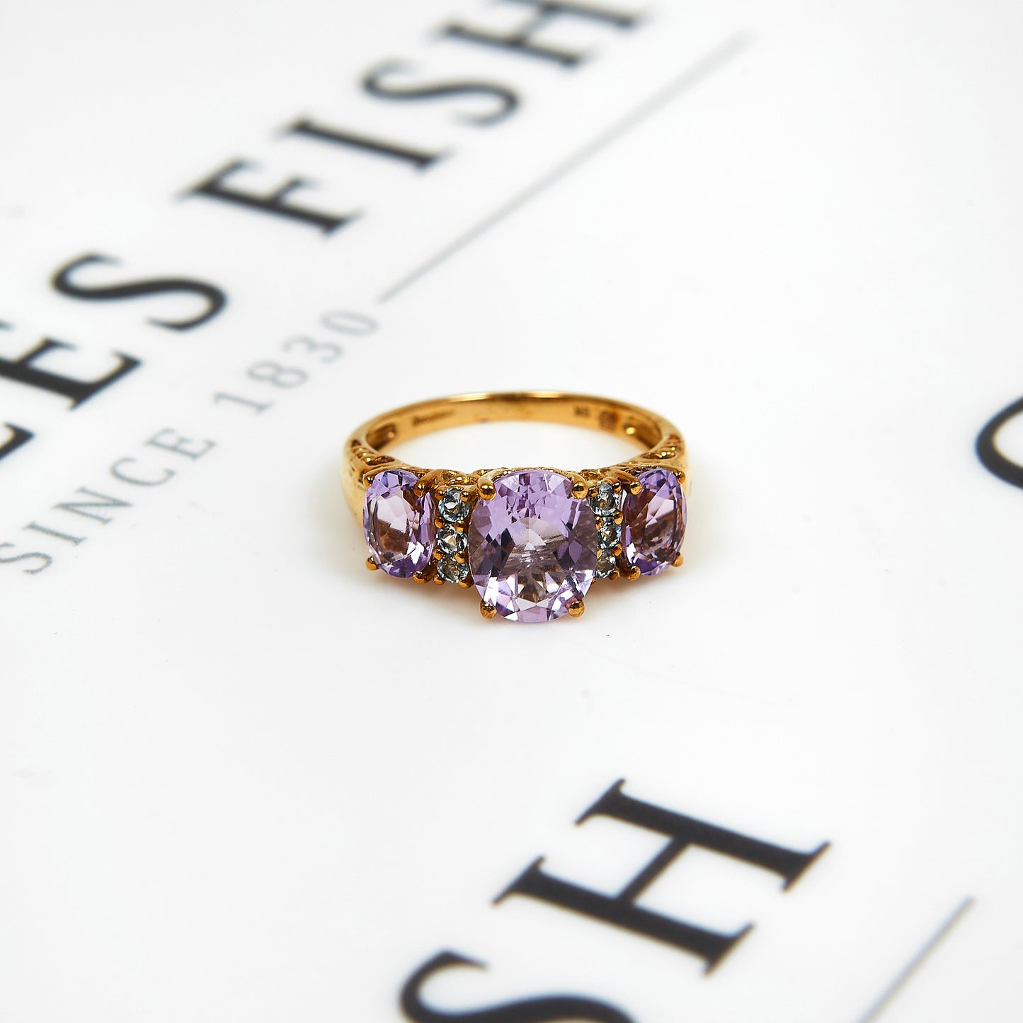 Pre-Owned 9ct Gold Amethyst & Tanzanite Dress Ring