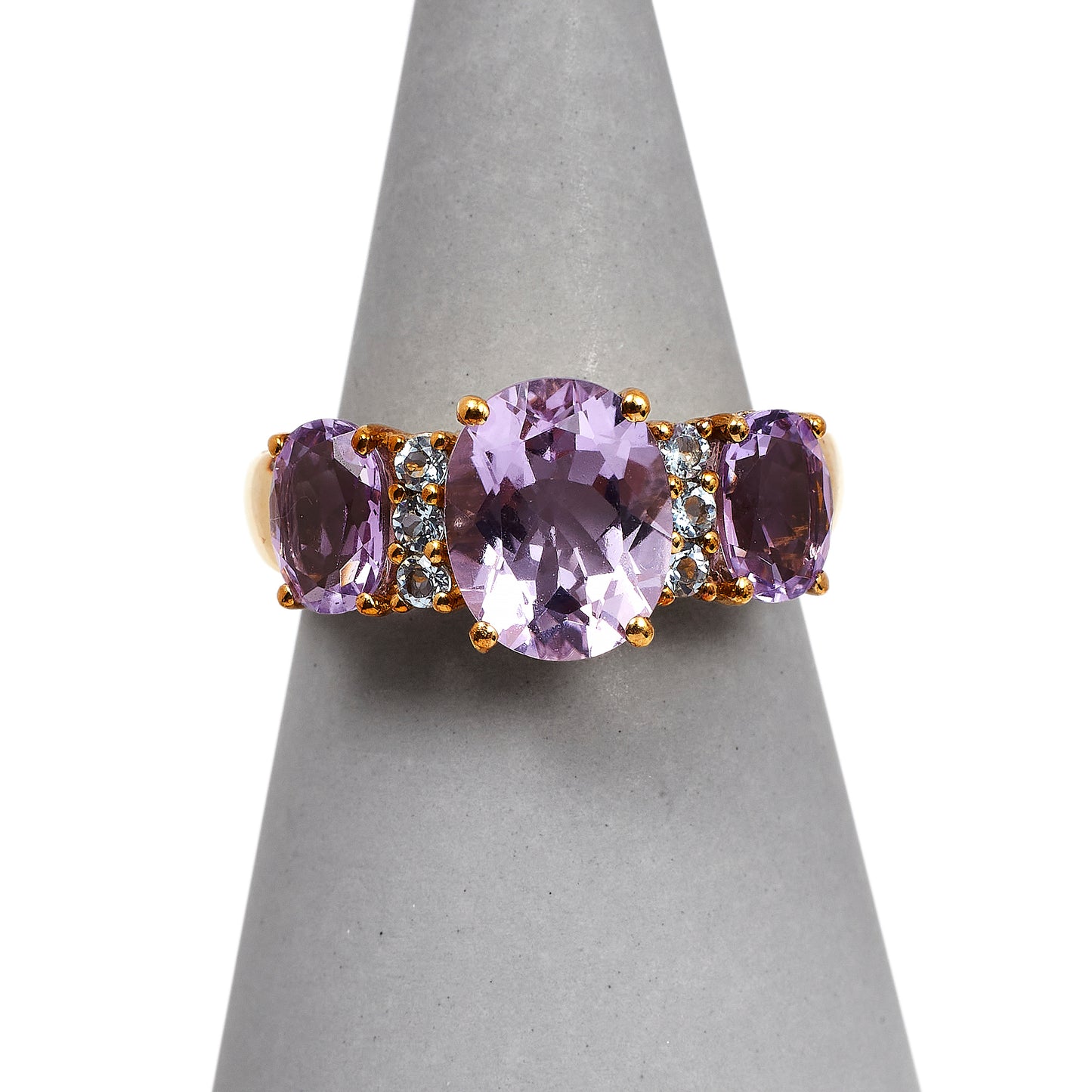 Pre-Owned 9ct Gold Amethyst & Tanzanite Dress Ring