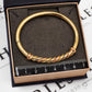 Pre-Owned 9ct Gold Multi Tone Twist Bangle