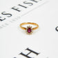 Pre-Owned 9ct Gold Ruby & Diamond Ring Size O