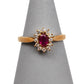 Pre-Owned 9ct Gold Ruby & Diamond Ring Size O