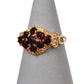 Pre-Owned 9ct Gold 9 Garnet Cluster Ring