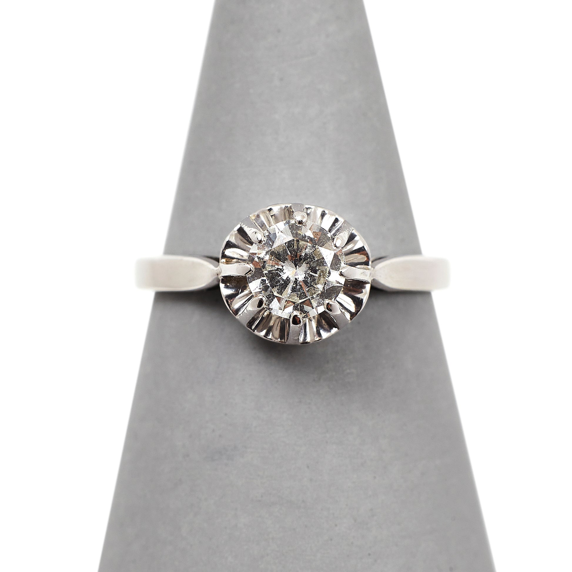 Pre-Owned 18ct White Gold Platinum Single Diamond Ring