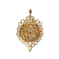 Pre-Owned 9ct Gold St George Pendant With Swirl Border