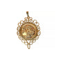 Pre-Owned 9ct Gold St George Pendant With Swirl Border 