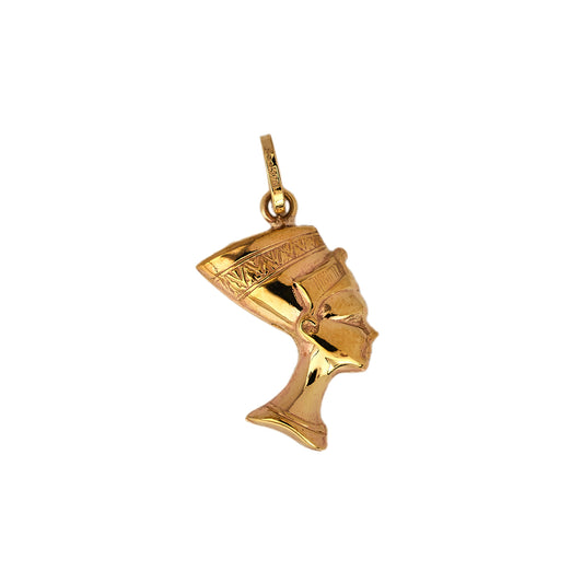 Pre-Owned Solid 9ct Gold Egyptian Queen Nefertiti Pendant 