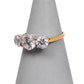 Pre-Owned 9ct Gold Triple Set CZ Dress Ring