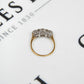 Pre-Owned 9ct Gold Triple Set CZ Dress Ring