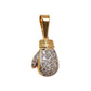 Pre-Owned 9ct Gold CZ Set Boxing Glove Pendant 