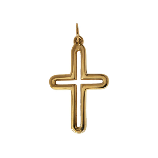 
Pre-Owned 9ct Gold Openwork Cross Pendant