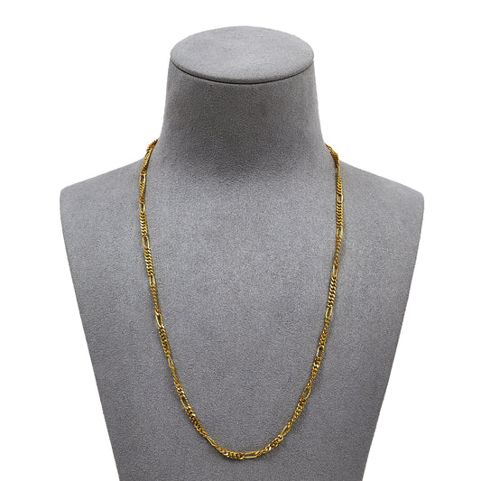 Pre-Owned 22ct Gold Figaro Chain Necklace 19 Inch 