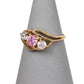 Pre-Owned 9ct Gold Pink & White CZ Dress Ring