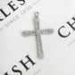 Pre-Owned 9ct White Gold & Diamond Large Cross Pendant