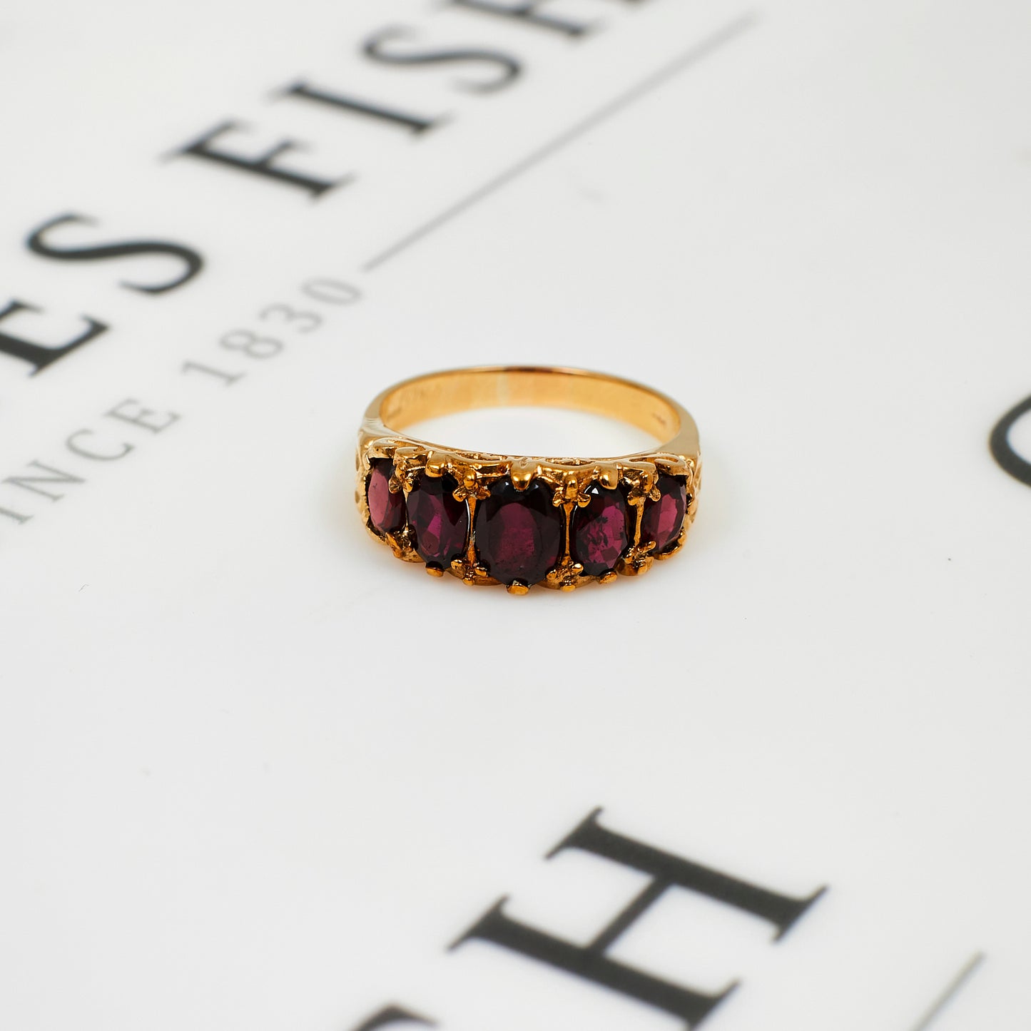 Pre-Owned 9ct Gold Almandine Garnet Dress Ring