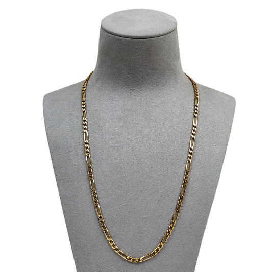 Pre-Owned 9ct Gold Figaro Necklace 21inches