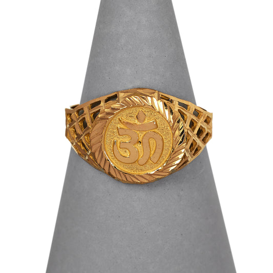 Pre-Owned 22ct Gold Devanagari Om Symbol Ring