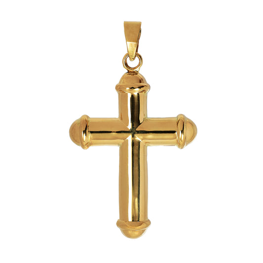 Pre-Owned 14ct Gold Hollow Cross Pendant