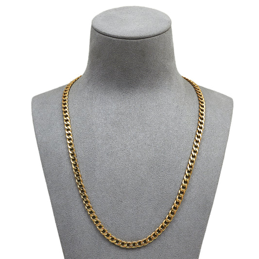 Pre-Owned 9ct Gold Hollow Curb Chain Necklace 5mm