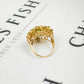 Pre-Owned 9ct Gold Oversized Peridot Cluster Ring