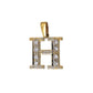 Pre-Owned 9ct Gold CZ H Initial Pendant