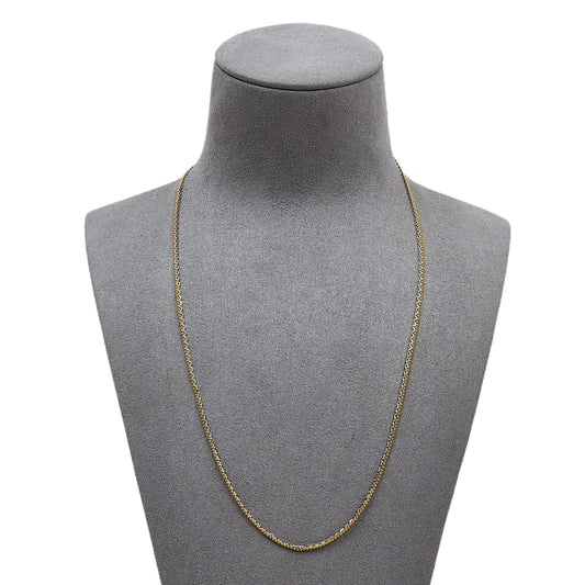 Pre-Owned 22ct Gold 2 Tone Bead & Trace Chain Necklace