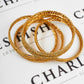 Pre-Owned 22ct Gold Bead Pattern Bangles Set of 6