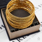 Pre-Owned 22ct Gold Bead Pattern Bangles Set of 6