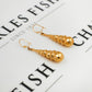 Pre-Owned 9ct Gold Bomber Drop Earrings