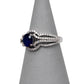 Pre-Owned 18ct White Gold Diamond & Sapphire Engagement Ring