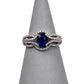 Pre-Owned 18ct White Gold Diamond & Sapphire Engagement Ring