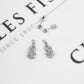 Pre-Owned 18ct White Gold & Diamond Flower Drop Earrings