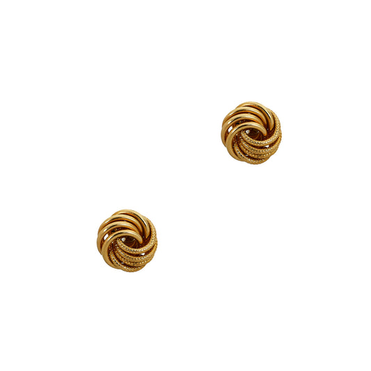 
Pre-Owned 9ct Gold Knot Stud Earrings