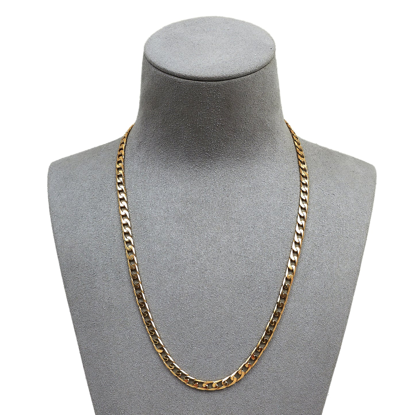 Pre-Owned 9ct Gold 4mm Curb Chain Necklace 18 Inch