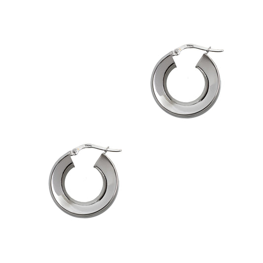 Pre-Owned 18ct White Gold Creole Hoop Earrings 