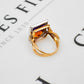 Pre-Owned 18ct Gold Citrine Amethyst & CZ Cocktail Ring