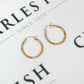Pre-Owned 9ct Gold Tricolour Creole Hoop Earrings