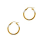  Pre-Owned 9ct Gold Tricolour Creole Hoop Earrings 