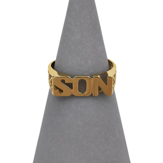 Pre-Owned 9ct Gold SON Ring Size N