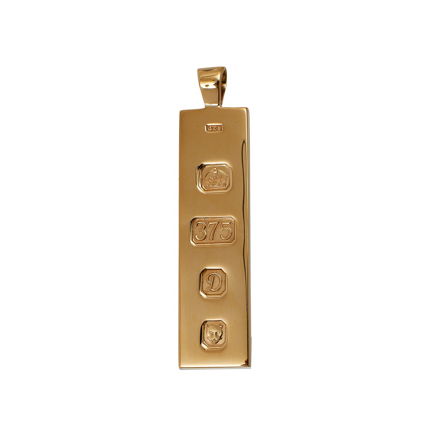 Pre-Owned 9ct Gold Ingot Bar Pendant