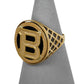 Pre-Owned B Initial Onyx Disc Ring