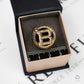 Pre-Owned B Initial Onyx Disc Ring