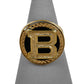 Pre-Owned B Initial Onyx Disc Ring