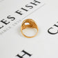 Pre-Owned 9ct Gold CZ Horse Effigy Horse Shoe Ring