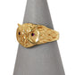 Pre-Owned 9ct Gold Owl Head Ring & Ruby Eyes