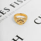 Pre-Owned 9ct Gold Owl Head Ring & Ruby Eyes
