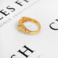 Pre-Owned 9ct Gold Owl Head Ring & Ruby Eyes