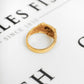 Pre-Owned 9ct Gold Owl Head Ring & Ruby Eyes