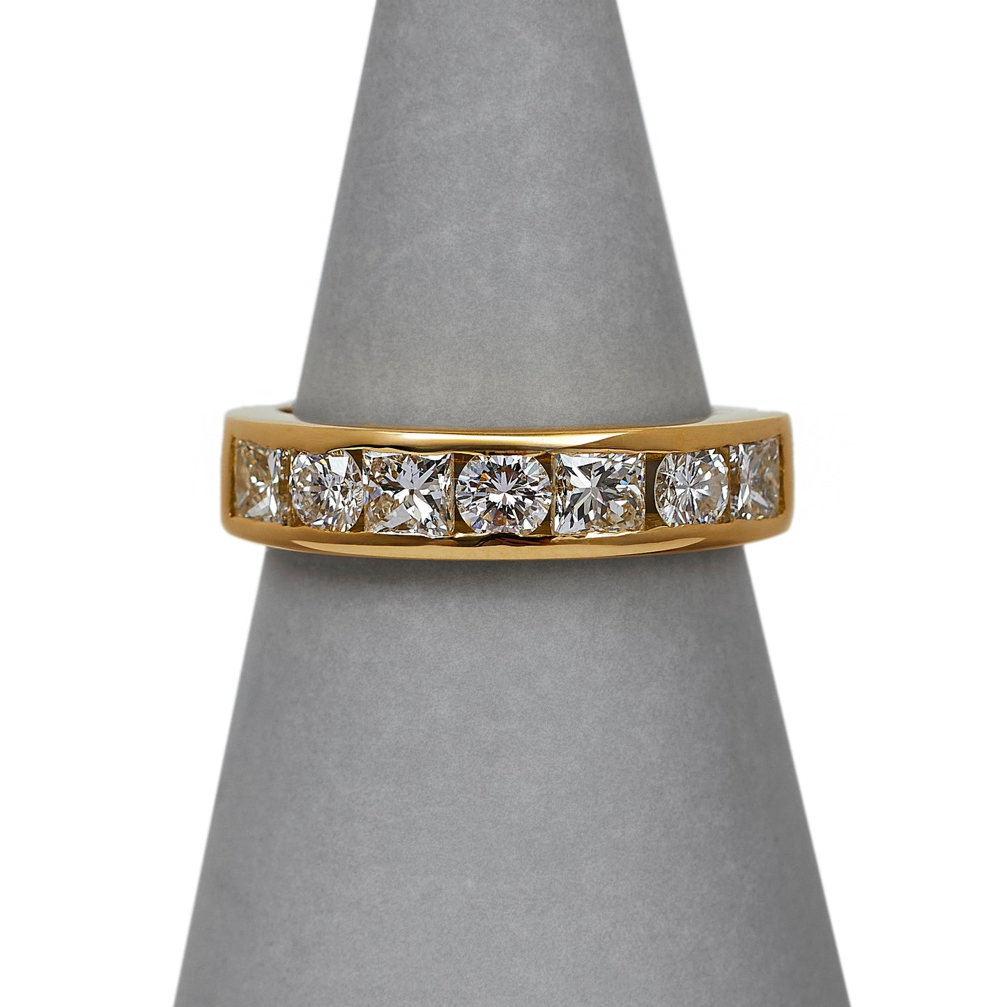 Pre-Owned 18ct Gold & 7 Diamond Half Eternity Ring