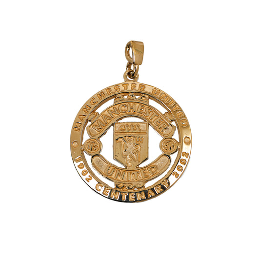 Pre-Owned 9ct Gold Manchester United Football Pendant