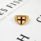 Pre-Owned 9ct Gold Enamel English Flag Ring